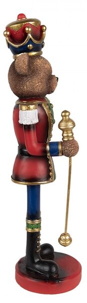 Vánoční dekorace medvídek jako Louskáček - 10*9*31 cm - Clayre & Eef