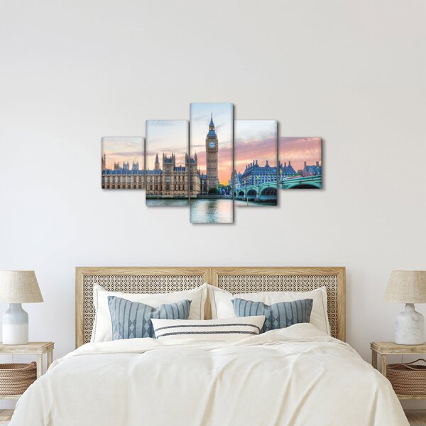 Obraz - Londýn v pastelových barvách (125x70 cm)