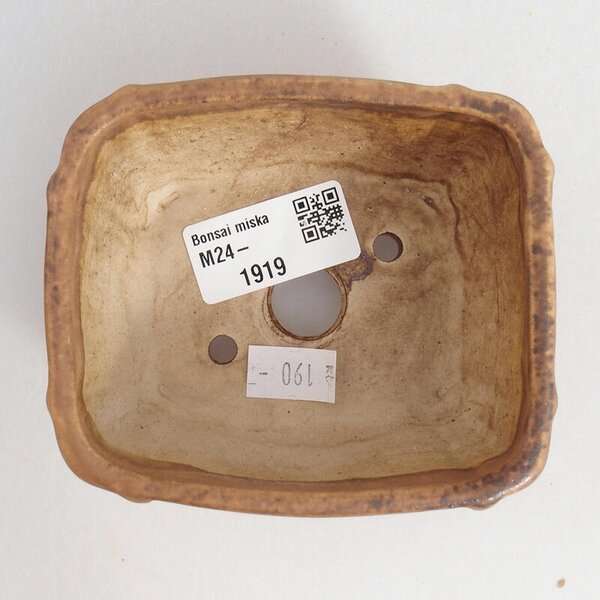 E-bonsai Keramická bonsai miska 10 x 9 x 4,5 cm hnědá