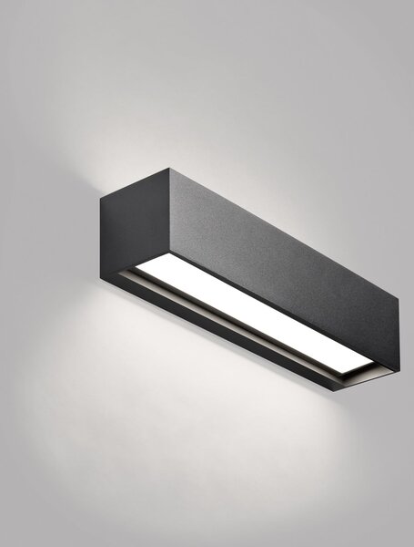 Nástěnná Svítidla LIGHT-POINT, Linea W2, stmívatelné, Černá, Obývací pokoj, Hliník, Design