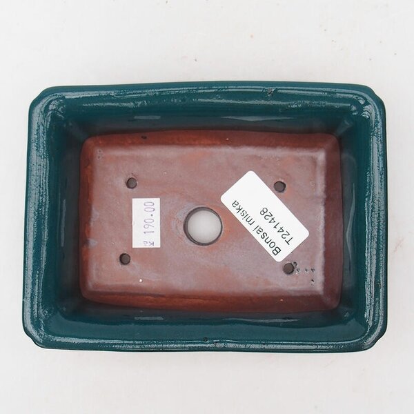 E-bonsai Keramická bonsai miska 14,5 x 10,5 x 4 cm zelená