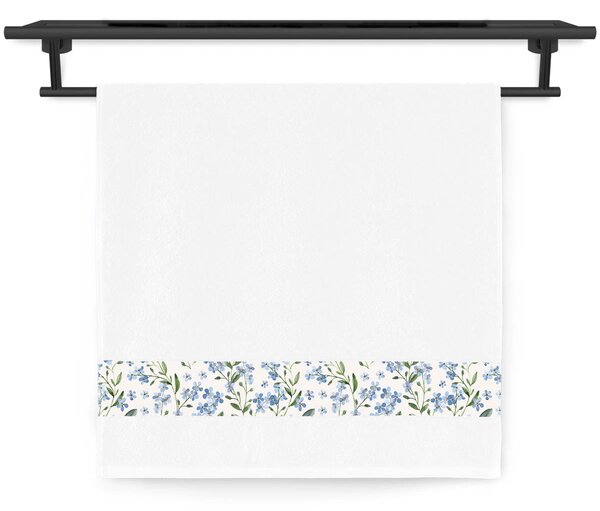 Ručník Veba NORA tisk Blue Memory bílá Velikost: 50x100 cm