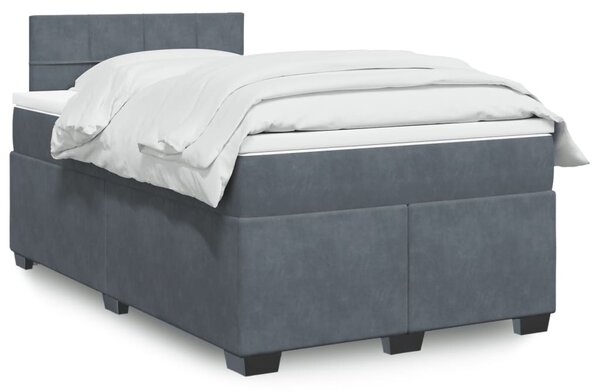 Box spring postel s matrací tmavě šedý 120x190 cm samet 3286259