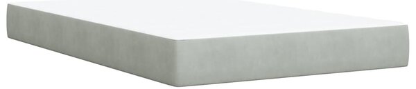 Box spring postel s matrací světle šedá 120 x 200 cm samet 3286294