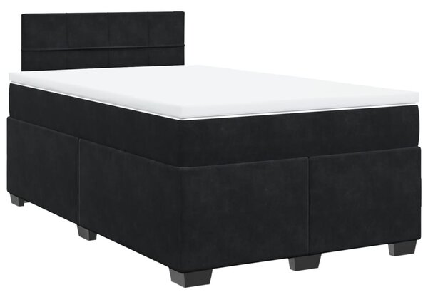 Box spring postel s matrací černá 120 x 190 cm samet 3286260