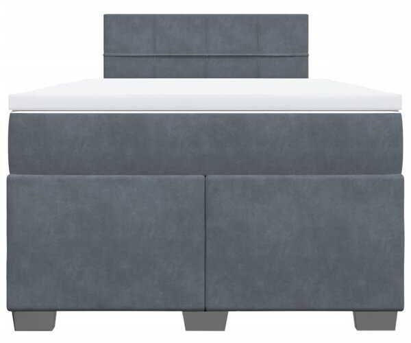 Box spring postel s matrací tmavě šedý 120x190 cm samet 3286259
