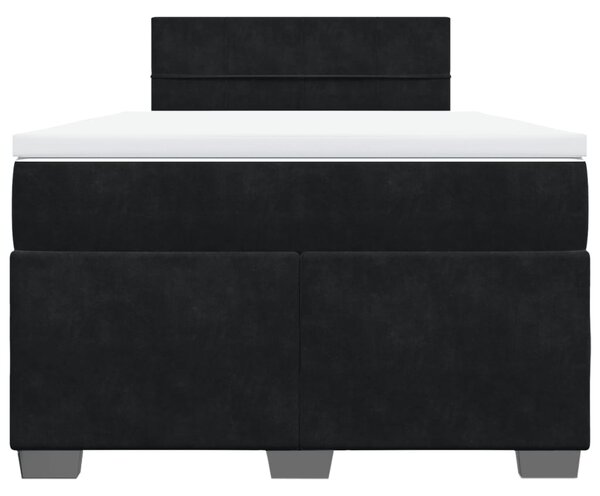 Box spring postel s matrací černá 120 x 190 cm samet 3286260