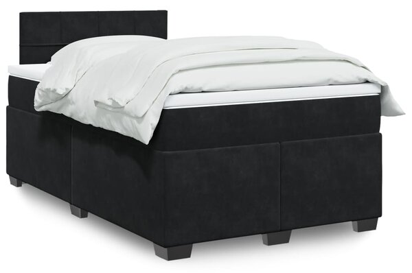Box spring postel s matrací černá 120 x 190 cm samet 3286260