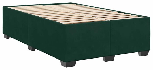 Box spring postel s matrací tmavě zelená 120x190 cm samet 3286261