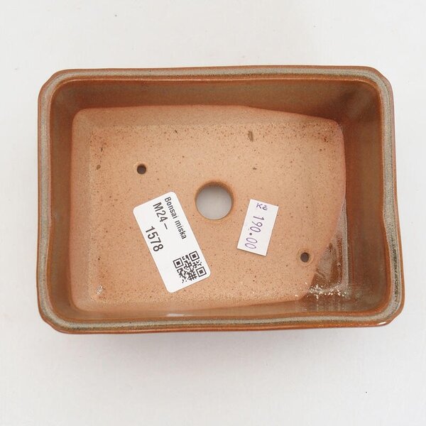 E-bonsai Keramická bonsai miska 13 x 9,5 x 5 cm hnědá
