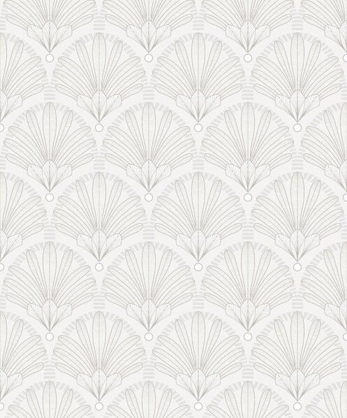 Bílo-stříbrná vliesová tapeta Art Deco, M53300, Elegance, Ugepa