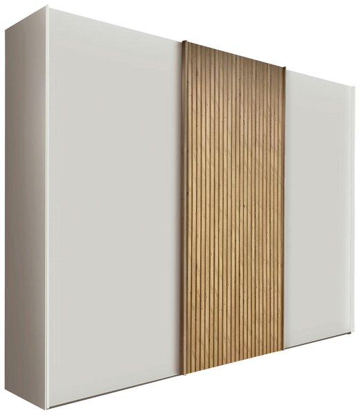 SKŘÍŇ S POSUVNÝMI DVEŘMI, bílá, dub bianco, 250/217/67 cm Novel - Šatní skříně