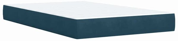 Box spring postel s matrací tmavě modrá 120 x 200 cm samet 3286286