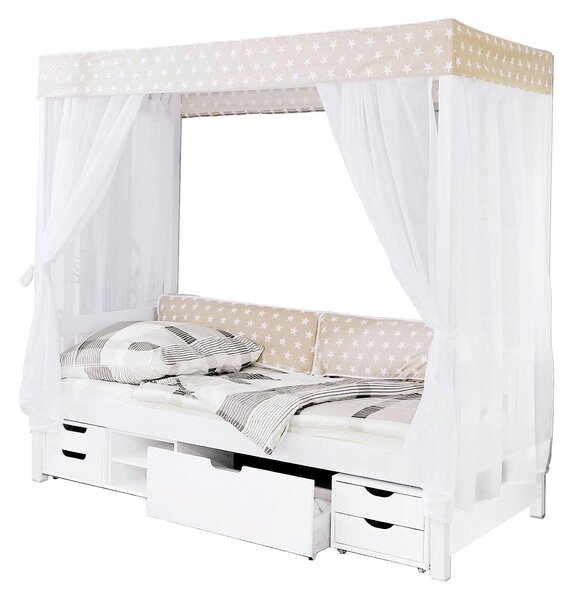 POSTEL S NEBESY, 90/200 cm, bílá, béžová MID.YOU - Online Only dětské postele, Online Only