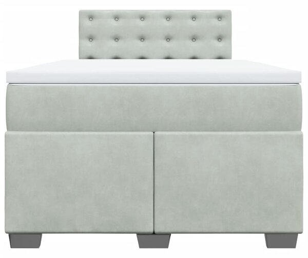 Box spring postel s matrací světle šedá 120 x 200 cm samet 3286294
