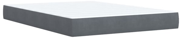 Box spring postel s matrací tmavě šedý 140 x 190 cm samet 3290907