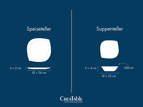 JÍDELNÍ SOUPRAVA, porcelán Creatable - Online Only nádobí, Online Only