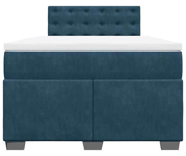 Box spring postel s matrací tmavě modrá 120 x 200 cm samet 3286298