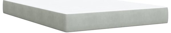 Box spring postel s matrací světle šedá 140x190 cm samet 3286312