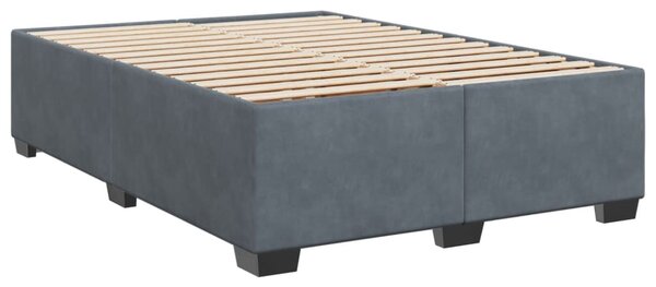 Box spring postel s matrací tmavě šedý 140 x 190 cm samet 3290907