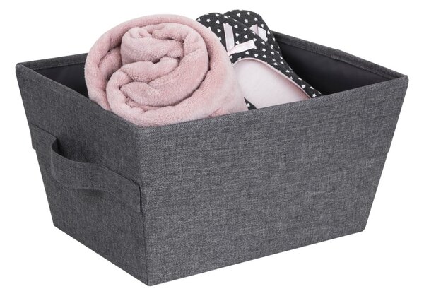 Šedý úložný koš Bigso Box of Sweden Tap, 26 x 19 cm