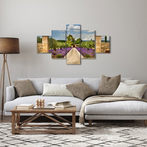 Obraz - Levandulové cesty (125x70 cm)