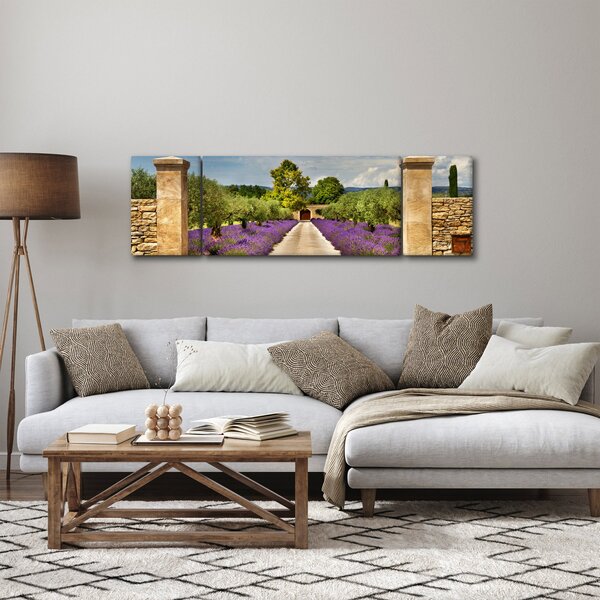 Obraz - Levandulové cesty (170x50 cm)