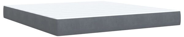 Box spring postel s matrací tmavě šedá 180x200 cm samet 3286373