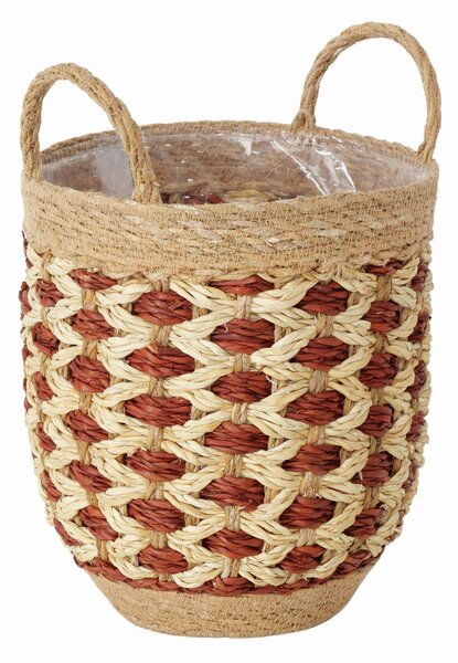 KVĚTINÁČ přírodní materiály, 24/24/34 cm - Obaly na květináče