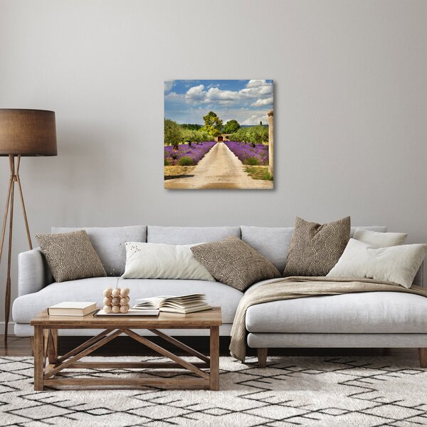 Obraz - Levandulové cesty (30x30 cm)