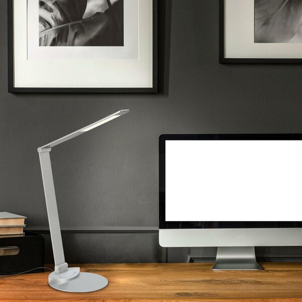 BRILONER CCT-LED stolní lampa na psací stůl, 83 cm, 12 W, 680 lm, stříbrná BRILO 7414-014