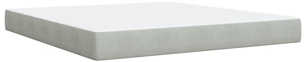 Box spring postel s matrací světle šedá 180x200 cm samet 3290978