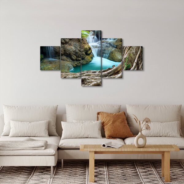 Obraz - Řeka s vodopády (125x70 cm)