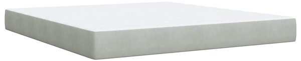 Box spring postel s matrací světle šedá 180x200 cm samet 3290990