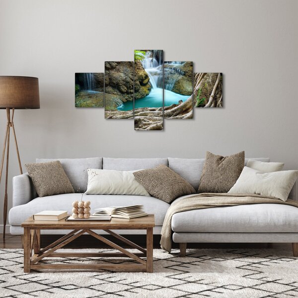 Obraz - Řeka s vodopády (125x70 cm)