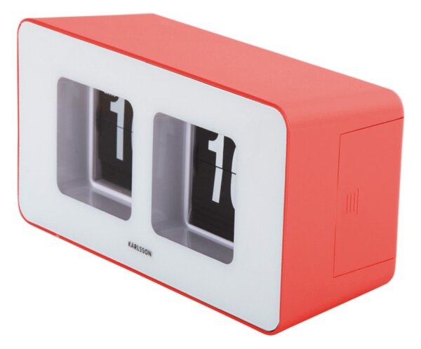 Designové stolní/nastenné překlápěcí hodiny 6042RD Karlsson 18cm