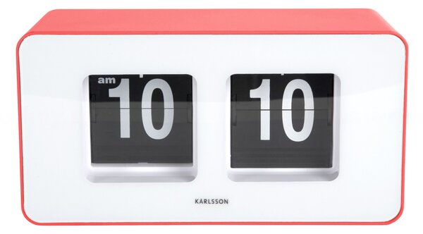 Designové stolní/nastenné překlápěcí hodiny 6042RD Karlsson 18cm