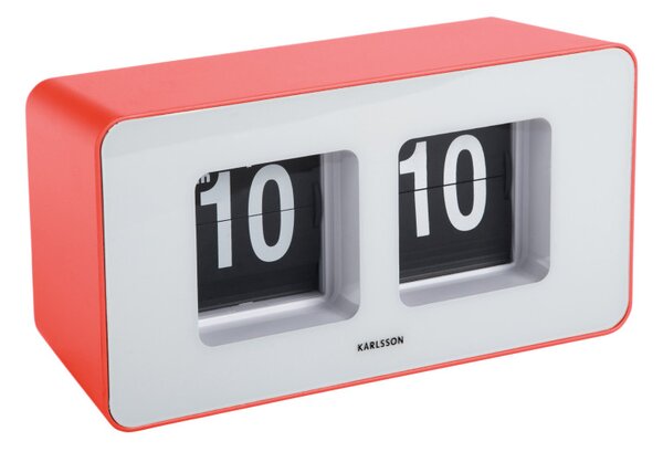 Designové stolní/nastenné překlápěcí hodiny 6042RD Karlsson 18cm
