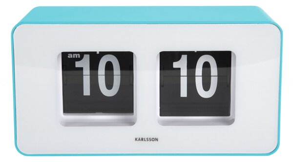 Designové stolní/nastenné překlápěcí hodiny 6042BL Karlsson 18cm