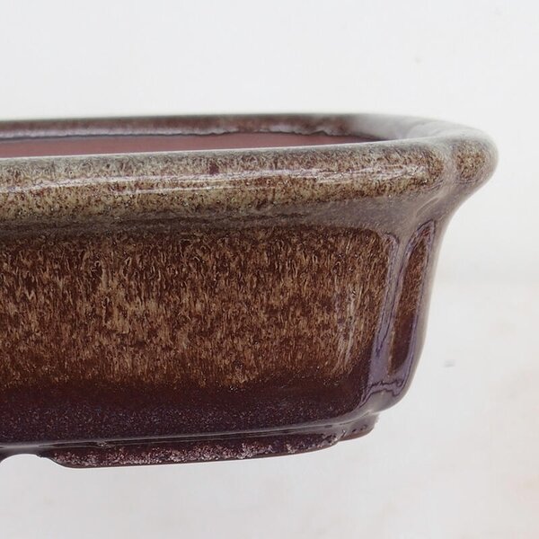 E-bonsai Bonsai miska 15 x 15 x 4,5 cm vínovohnědá