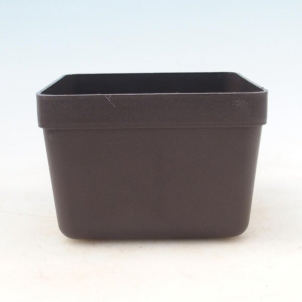 E-bonsai Bonsai miska plast YMDR-2 hnědá - 13 x 13 x 9 cm