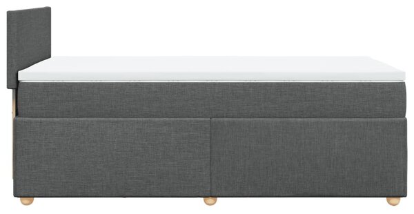 Box spring postel s matrací tmavě šedá 80 x 200 cm textil 3286501