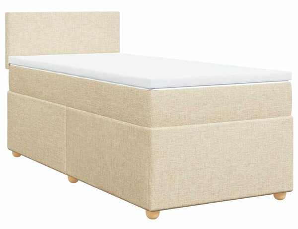 Box spring postel s matrací krémová 80 x 200 cm textil 3286505