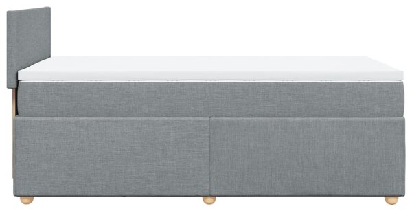 Box spring postel s matrací světle šedá 80 x 200 cm textil 3286500