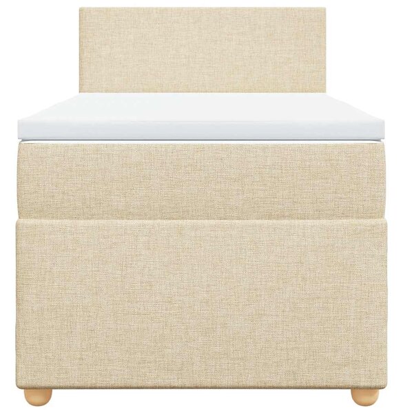 Box spring postel s matrací krémová 80 x 200 cm textil 3286505