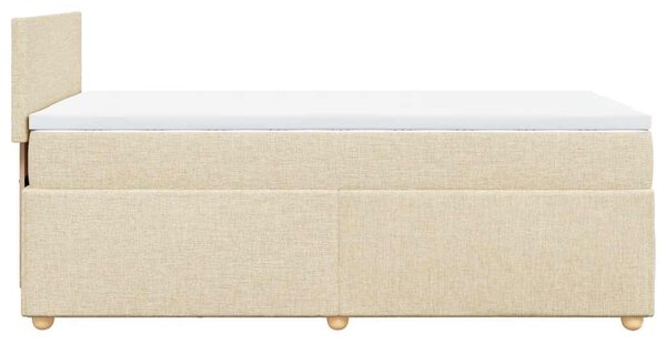 Box spring postel s matrací krémová 80 x 200 cm textil 3286505