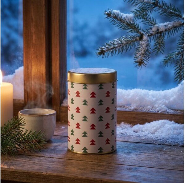 Emocio vánoční sklo vonná svíčka Christmas Spice barevná 7,7x12,7 cm