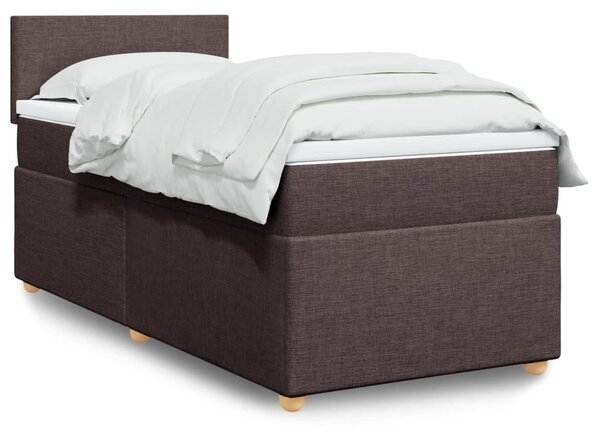 Box spring postel s matrací tmavě hnědá 80x200 cm textil 3286503