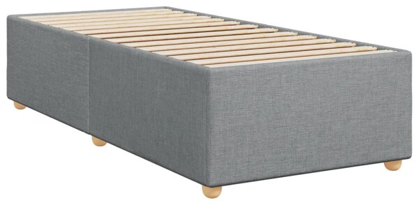 Box spring postel s matrací světle šedá 80 x 200 cm textil 3286500