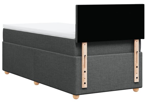 Box spring postel s matrací tmavě šedá 80 x 200 cm textil 3286501